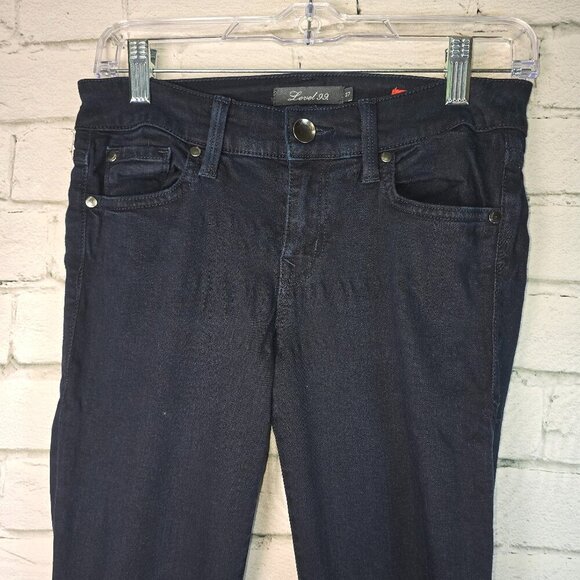 LEVEL 99 LILY SKINNY STRAIGHT LEG DARK DENIUM JEANS WOMENS SIZE 27 - Picture 3 of 6
